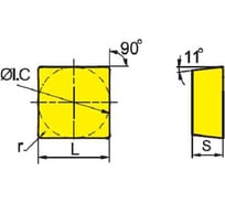 Пластина SPKN1203edskr YBC301, 10 шт ZCC-CT 00001215938