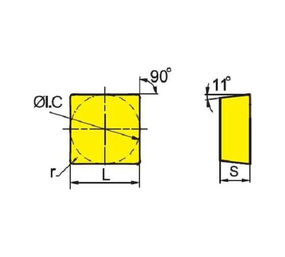Пластина SPKN1203edskr YBC301, 10 шт ZCC-CT 00001215938