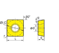 Пластина SPKT1204edr YBG202, 10 шт ZCC-CT 00001215984
