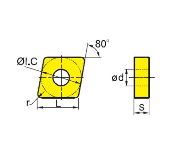 Пластина CNMG120408-ef YBG205, 10 шт ZCC-CT 00001208760 1