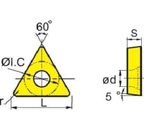 Пластина TBGH060104l YBG102, 10 шт ZCC-CT 00001216254