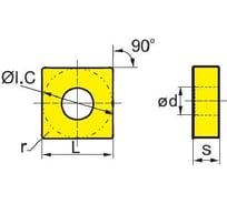 Пластина SNMA120412 YBD152, 10 шт ZCC-CT 00001215401