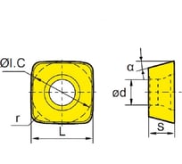 Пластина SDMT090308 YBM251, 10 шт ZCC-CT 00001215005