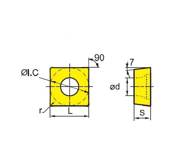 Пластина SCMT09t308-hm YBC351, 10 шт ZCC-CT 00001214894 1