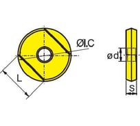 Пластина ROHX2005 YBG202, 10 шт ZCC-CT 00001214069