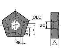 Пластина PNEG110512r-pm YBM253, 10 шт ZCC-CT 00001213064
