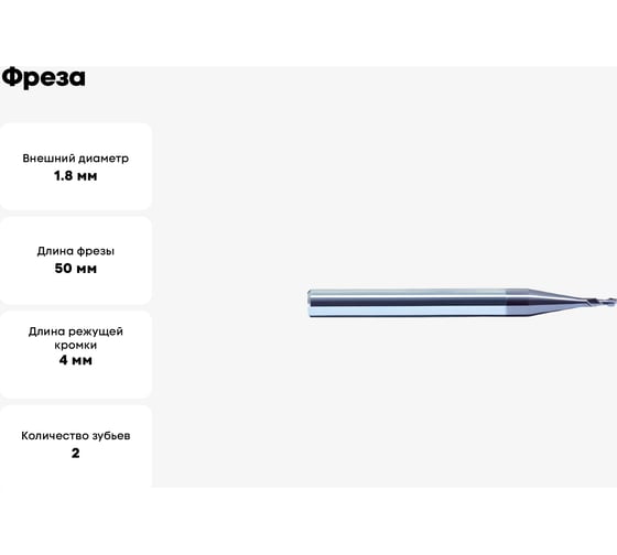 Фреза GM-2ES-D1.8 KMG303 ZCC-CT 00001211178