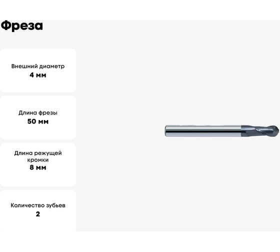 Фреза PM-2B-R2.0 KMG405 ZCC-CT 00001212808