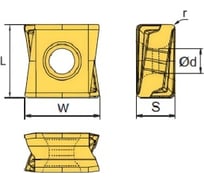 Пластина LNKT120608pnr-gm YBD152 ZCC-CT 00001819822