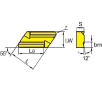 Пластина KNUX160405r11 YBM251 ZCC-CT 00001211991