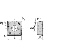 Пластина MPHT120408-dm YBC302 ZCC-CT 00001212278