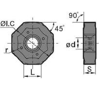 Пластина ONHU08t508-pm YBD152 ZCC-CT 00001212582