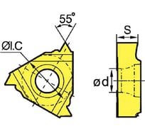 Пластина RT16.01w-ag55 YBG205 ZCC-CT 00001409381