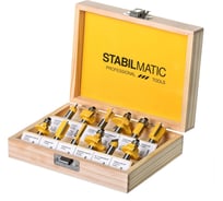 Набор кромочных фрез N2, 8 мм, 12 предметов STABILMATIC SFR-12-8