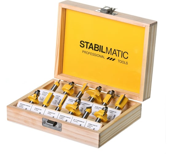 Набор кромочных фрез N2, 8 мм, 12 предметов STABILMATIC SFR-12-8