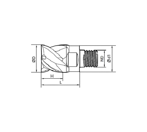 Головка фрезерная Q12-PM-4E-D20.0 KMG405 ZCC-CT 00001521831