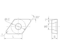 Пластина DNMG150408-mm APM20, 10 шт АКСИС 00001441203