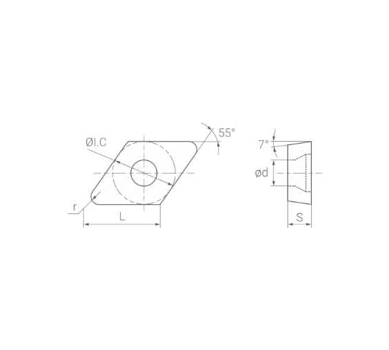 Пластина DNMG150604-fp ATP15, 10 шт АКСИС 00001441210
