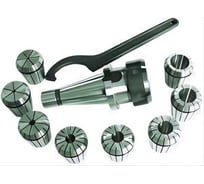 Патрон цанговый с хвостовиком 7:24-30 исп. 1 М12x1.75 мм, с набором цанг ER32 из 11 шт, 4-20 мм CNIC 29894