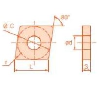 Пластина CNMG250924-rp ACP25, 10 шт АКСИС 00001628639