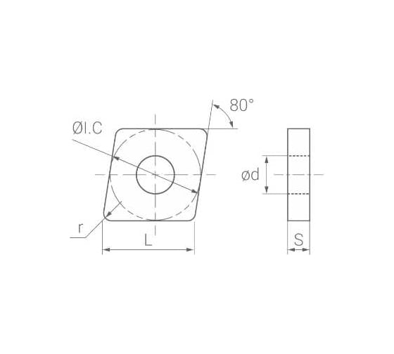 Пластина CNMM190624-hp ACP25, 10 шт АКСИС 00001441143