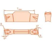 Пластина отрезная GDPU30l6 APM15, 10 шт АКСИС 00001586100