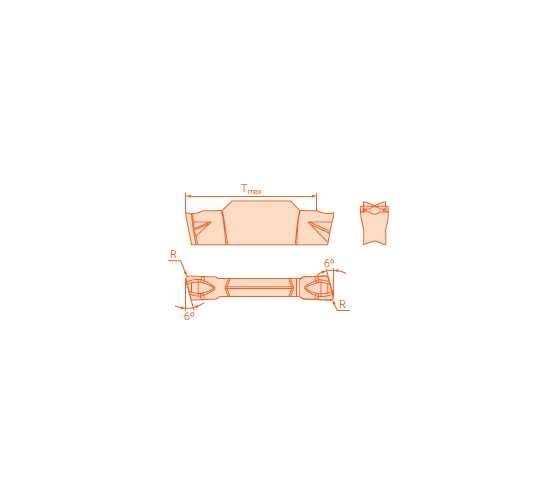 Пластина отрезная GDPU30l6 APM15, 10 шт АКСИС 00001586100
