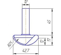 Фреза 42.7х12х17х62 мм МебельДрев ФК 0166-12