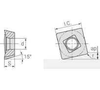 Пластина SDMT120512-mu APM25, 10 шт АКСИС 00001588569