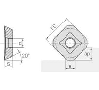 Пластина SEET12t3-rk APP25, 10 шт АКСИС 00001588584