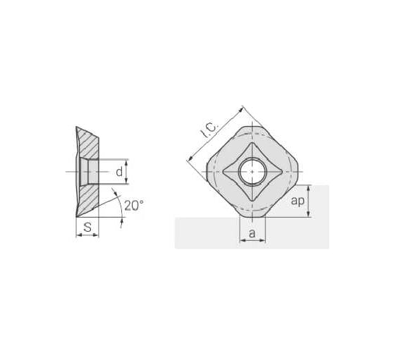 Пластина SEET12t3-rk APM25, 10 шт АКСИС 00001588583 1