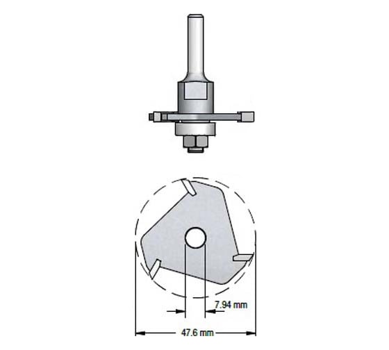 Фреза дисковая (47.6х3 мм; S=8 мм; Z3) WPW N303085 1
