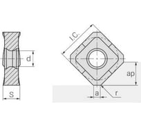 Пластина SNEU1206anfn-fn AWN25, 10 шт АКСИС 00001588595