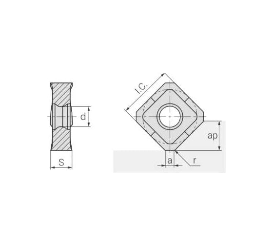 Пластина SNEU1206anfn-fn AWN25, 10 шт АКСИС 00001588595 1