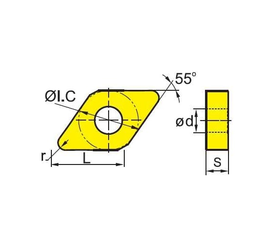 Пластина DNMG150612-mu APM20, 10 шт АКСИС 00001629462 1