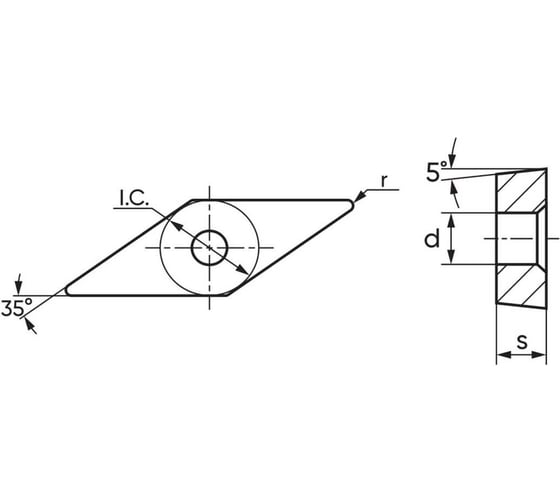 Пластина режущая VBMT160404-XM MK110 10 шт Microbor 11000231-10