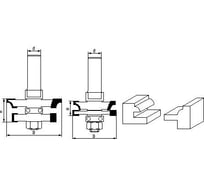 Фреза СТФ-3551 12x50x21 мм, 2 шт Strong стф-35510050