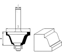 Фреза СТФ-3603 37х18х8 мм Strong стф-36030037