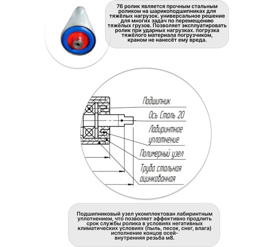 Рольганг тяжелый 2000x500x900 (+-50) рк76 СЦ-16 шт, 2 ножки ООО СЗЦМ 00-00004229