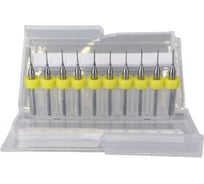 Микросверла твердосплавные по пластику, дереву, текстолиту, 10 шт, 0.55х12х38 мм, S=3.175 мм PROCUT DL017055