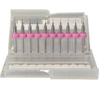 Микросверла твердосплавные по пластику, дереву, текстолиту, 10 шт, 0.25х10х38 мм, S=3.175 PROCUT DL017025