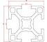 Профиль конструкционный 30x30 мм, паз 8 мм Алтервиа A11303008X300 4