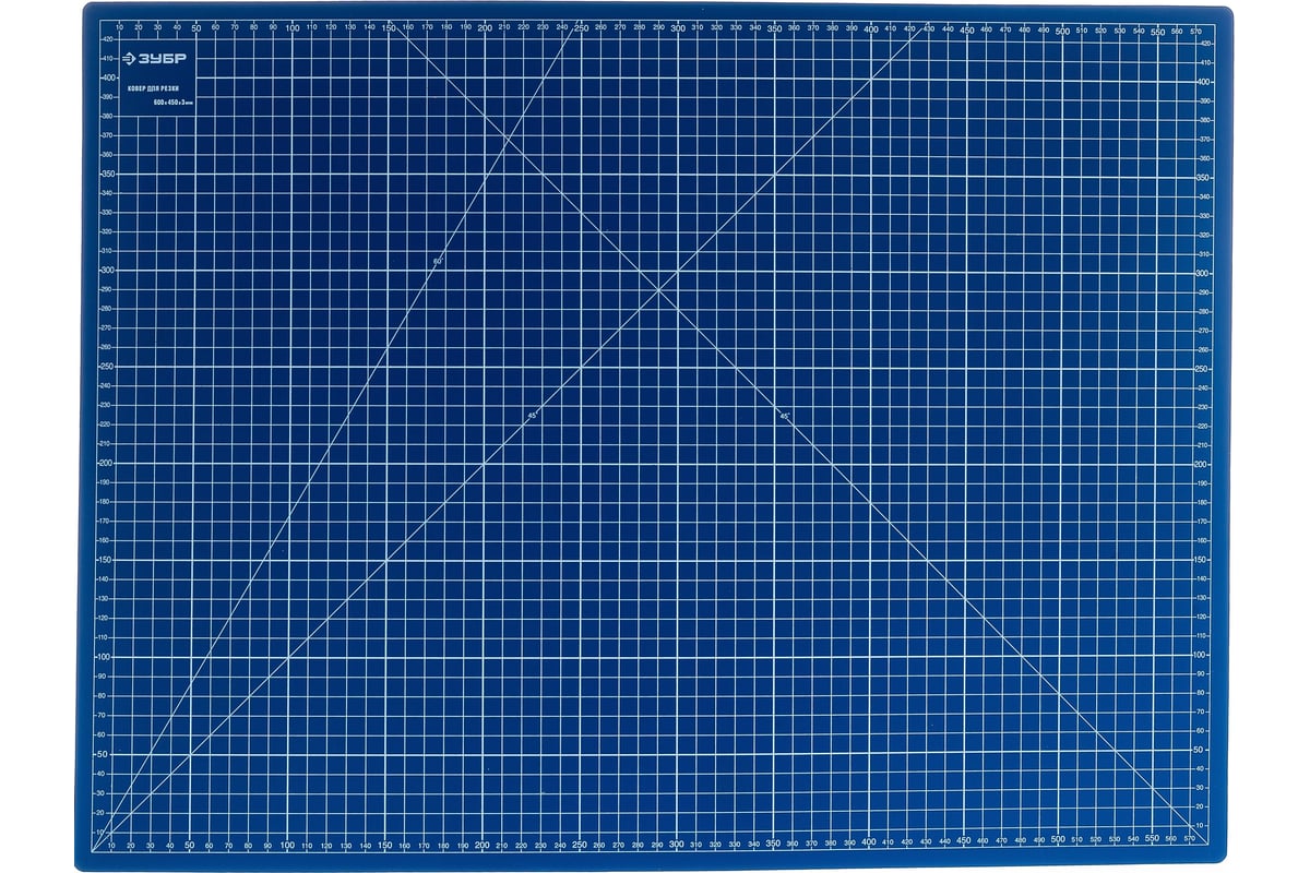 Непрорезаемый коврик Зубр Эксперт 3 мм цвет синий 600x450 мм 09901 .