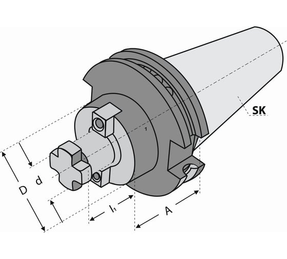Оправка для насадных фрез STANDARD BT30-FMB32-100 Debever Machining Solutions DB-S-BT30FMB32100