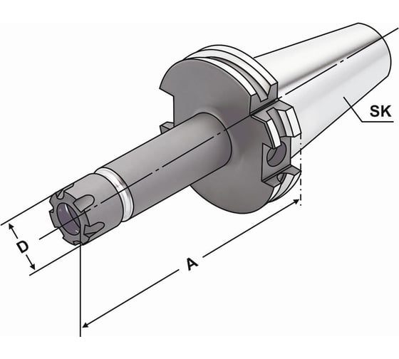 Патрон цанговый мини SK 40-1/7-100 ER11 Debever Machining Solutions DB-P-RFL02071