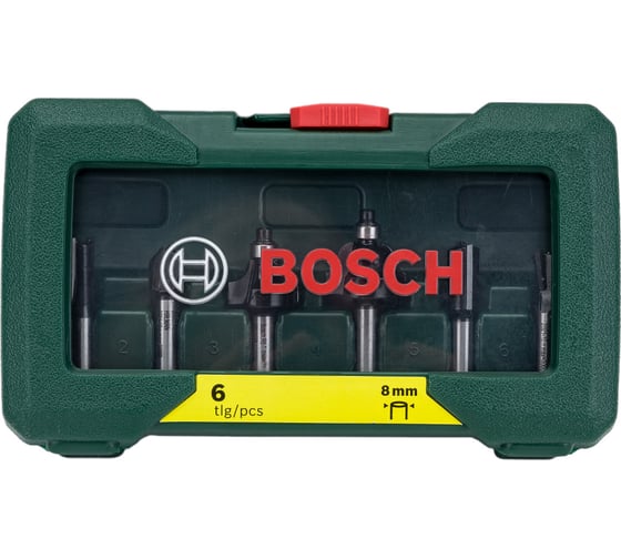 Набор фрез (6 шт; НМ хв - 8 мм) Bosch 2.607.019.463 1