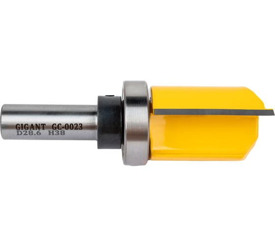 Фреза кромочная прямая D28.6 мм, H38 мм, хвостовик 12 мм Gigant GC-0023
