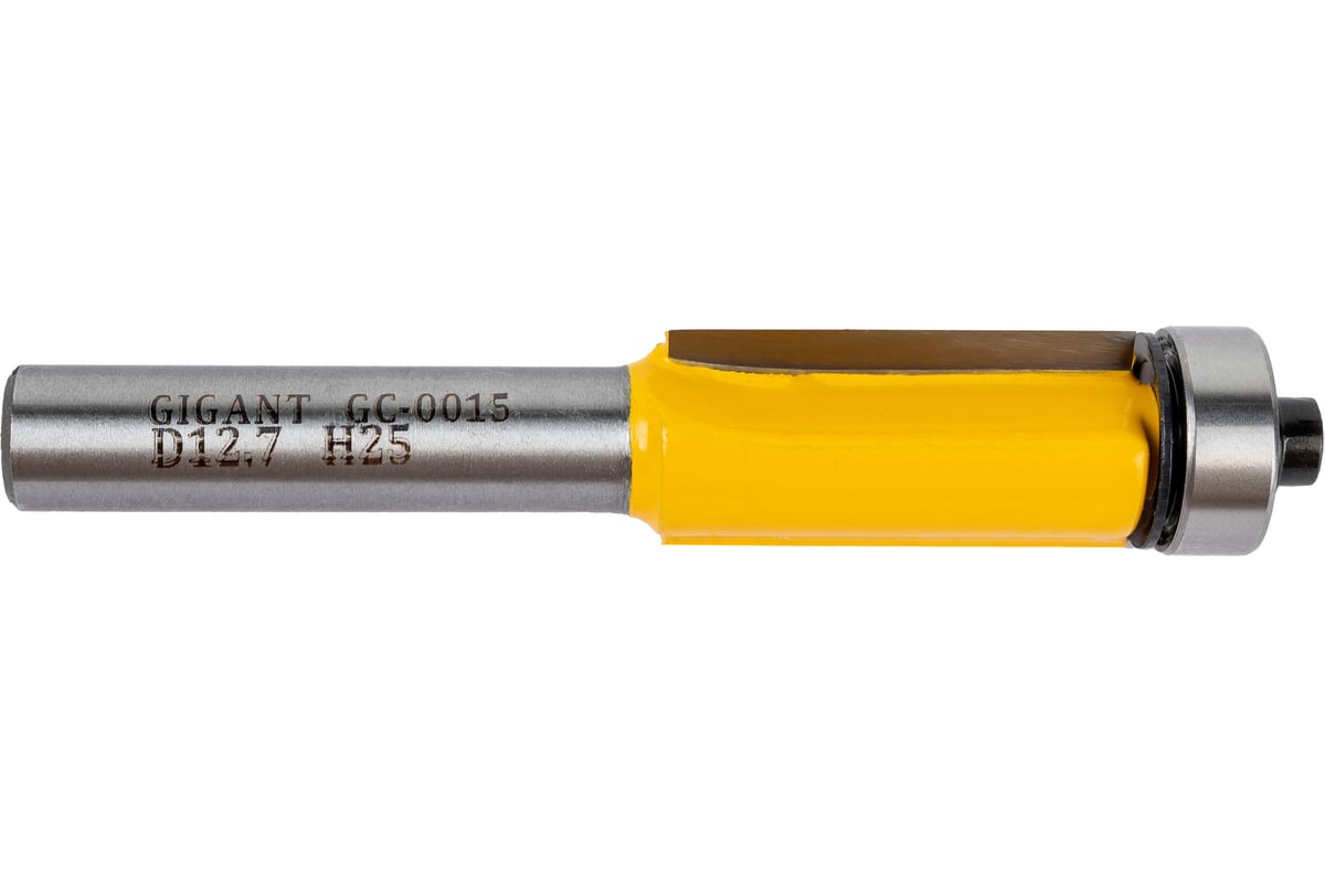Фреза кромочная прямая D12.7 мм, H25 мм, хвостовик 8 мм Gigant GC-0015 ...