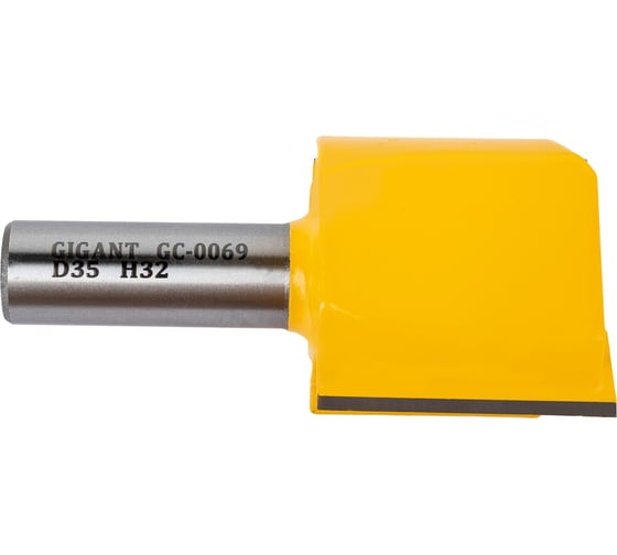 Фреза пазовая прямая D35 мм, H32 мм, хвостовик 12 мм Gigant GC-0069