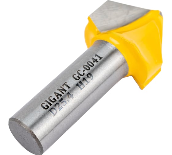 Фреза пазовая галтельная V-образная D25.4 мм, ?90, хвостовик 12 мм Gigant GC-0041